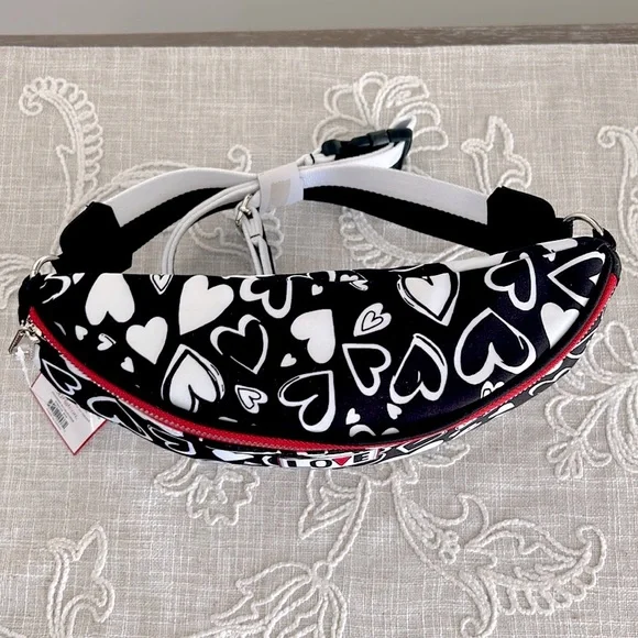 Brighton NWT Endless Love Hearts Nylon Fanny Pack/Belt Bag - Picture 5 of 15
